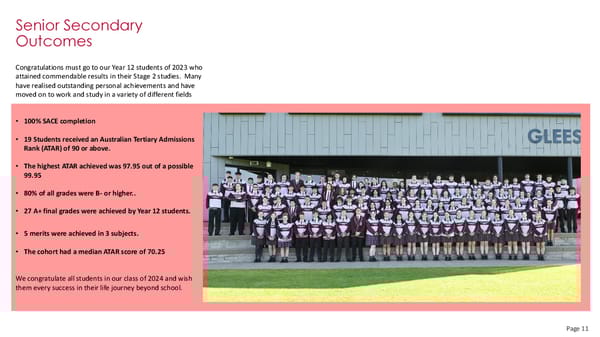Gleeson College School Performance Report – 2024 - Page 13