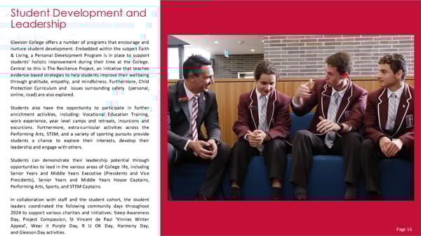 Gleeson College School Performance Report – 2024 - Page 18