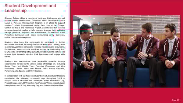 Gleeson College School Performance Report – 2024 - Page 18