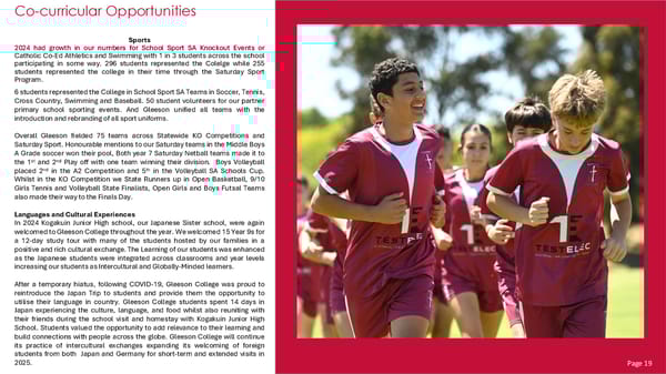 Gleeson College School Performance Report – 2024 - Page 21