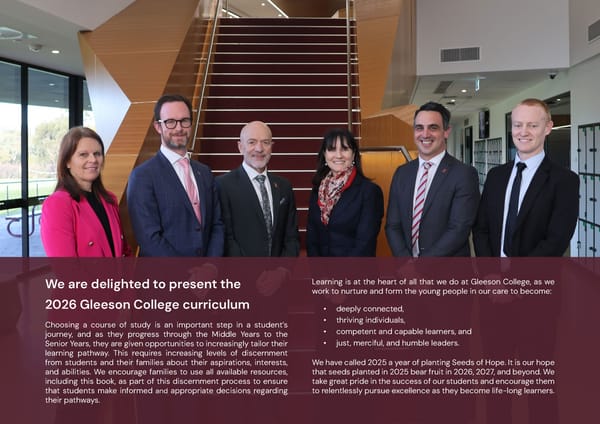 2026 Gleeson College Senior Years Curriculum Guide 2026 - Page 3