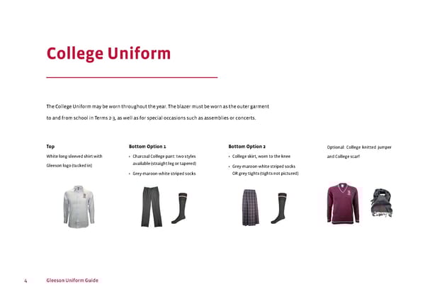 Gleeson College Uniform Guide and Expectations - Page 4