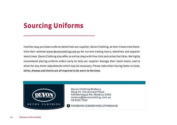 Gleeson College Uniform Guide and Expectations - Page 12
