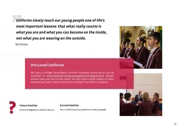 Gleeson College Uniform Guide and Expectations - Page 13