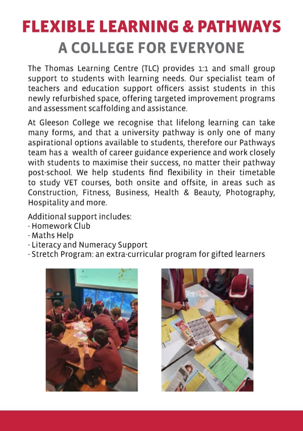 Gleeson College Prospectus - Page 20