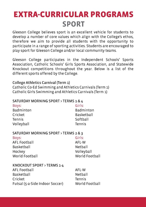 Gleeson College Prospectus - Page 24