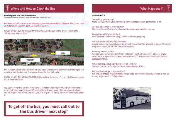 Gleeson College Private Bus Services & BusMinder Guide - Page 4