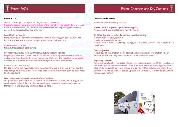Gleeson College Private Bus Services & BusMinder Guide - Page 5
