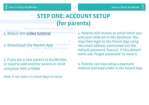 Gleeson College Private Bus Services & BusMinder Guide - Page 6